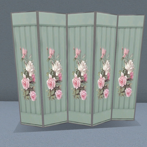 Second Life Marketplace Room Divider Green Roses1